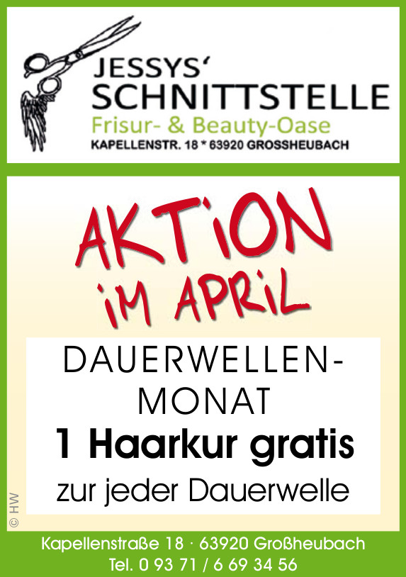 Jessys Schnittstelle Aktion im April - Dauerwellenmonat